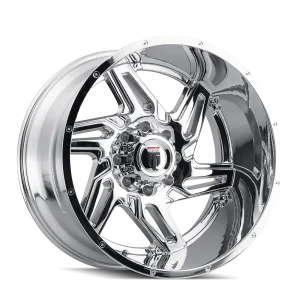 American Truxx – SPURS – Chrome – 22″x12″ -44mm – Summer Wheels – AT186-22285C-44